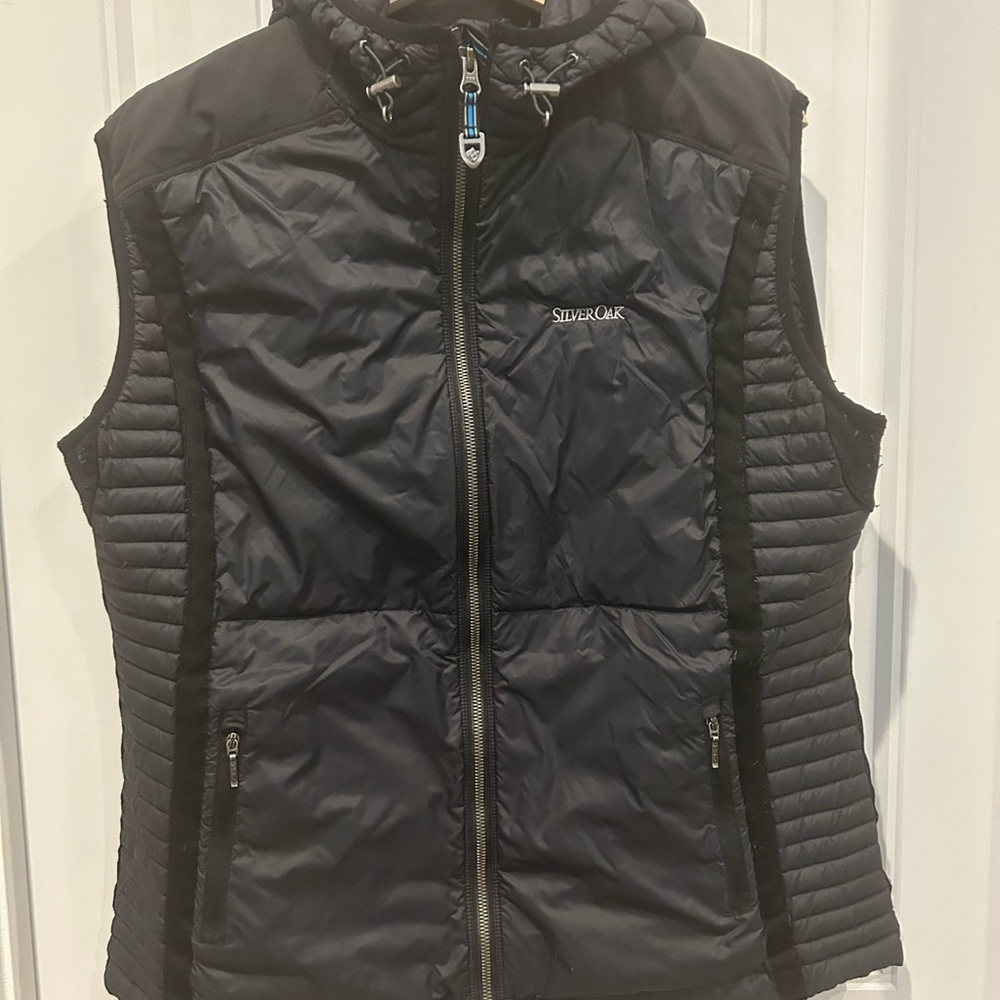 Kuhl Women’s Black Spyfire Hooded Quilted Vest XL logo
